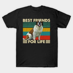 St. Bernard Best Friends For Life Tee for Dog Devotees T-Shirt